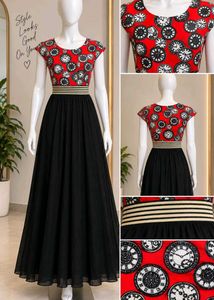 Red Clock Print cute Dress