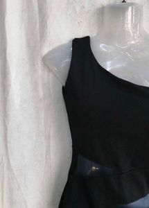 Chic One-Shoulder Black Mini Dress