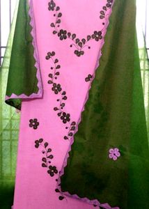 Chickenkari Applique (Handmade) Kurta Set