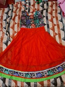 Vibrant Orange Lehenga Choli