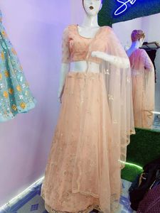 Light Peach Lehenga