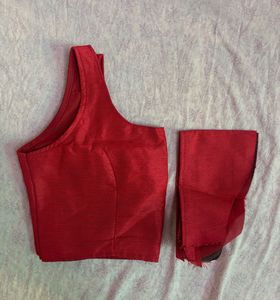 Classic Red Sleeveless Blouse