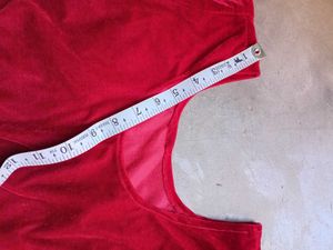 Red Velvet Blouse Top