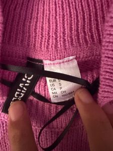 Pink Mock Neck Sweater