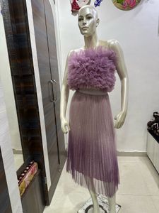 Elegant Purple Ombre skirt and top