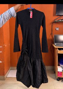 Classy knit dress with flared helm super stylish