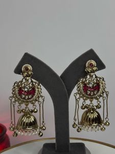 Exquisite Jhumka Earrings with Pearls
