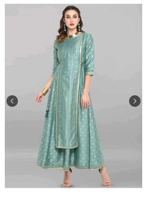 Elegant Teal Ethnic dress