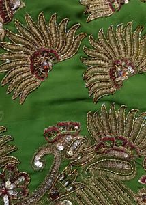 Mehndi Green Embroidered Saree with Blouse