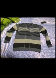 Striped V-Neck Sweater duke men