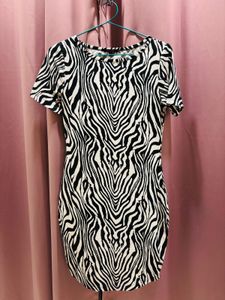 Ginger Zebra Print Dress With Free Gift