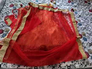 Red and Golden embellished Lehenga choli  ♥️✨