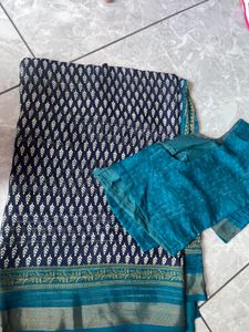 Beautiful Navy Blue Saree