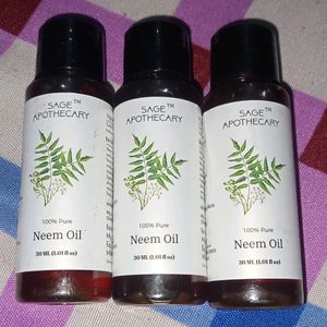 SAGE APOTHECARY NEEM OIL PACK of 3
