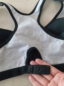 Jockey Sports Bra- Light Grey Melange &amp; Black