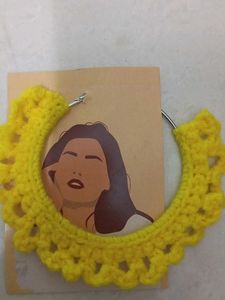 Handmade Crochet Hoop Earrings
