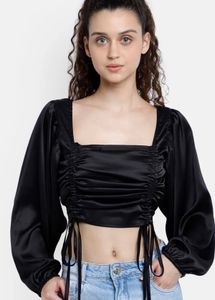 Black Bishop Sleeve Top