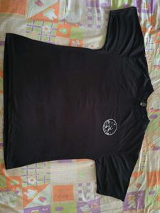 Graphic Print Black  Oversized T-Shirt