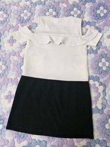 Cute Cat Cold Shoulder Dress