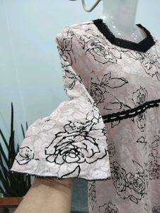 Elegant Pink Floral Kurta