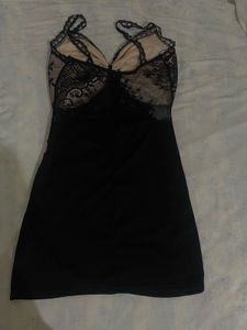 Lace &amp; Ruched Mini Dress