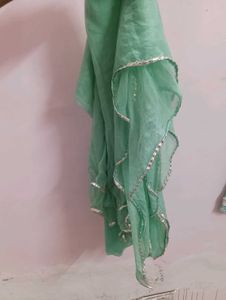 Beautiful Teal Kurta with White Embroidery L size