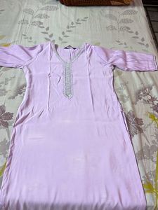 Elegant Lavender Kurta Set with Dupatta
