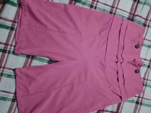 Pink High-Waisted short with Buttons