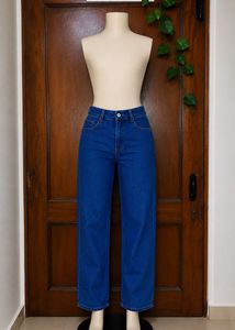 Classic Blue Straight-Leg Denim Jeans