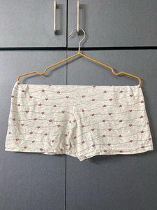Cute Heart Print Pajama Shorts