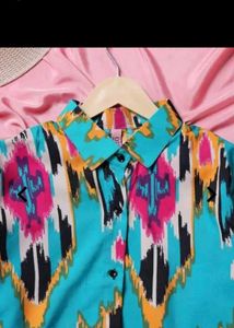 Ikat print shirt and shorts Co-ord Set(new with ta