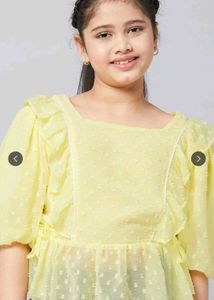 Yellow Puff Sleeve top