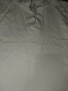 White Sleeveless Collared Top