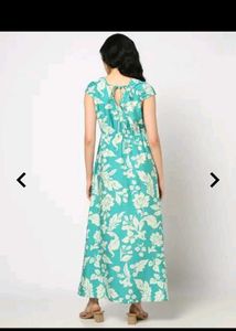 Floral Wrap maxi dress with jeans baggi pant