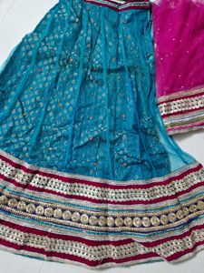 Beautiful Teal Lehenga Choli Set
