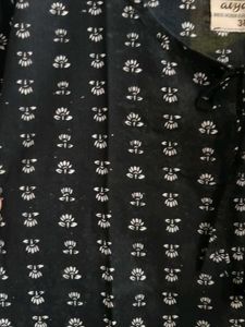 Black Printed Kurta