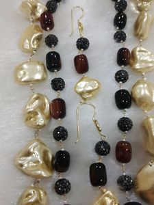 Natural Stone And MOP NECKLACE SET