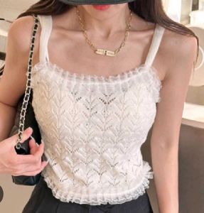 Newme Cream Crochet Lace Cami Top