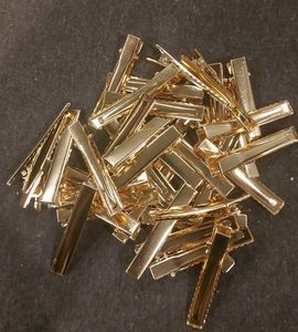 36 golden alligator hair clips