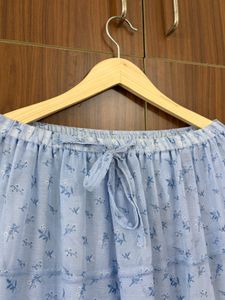 Tiered Floral Maxi Skirt
