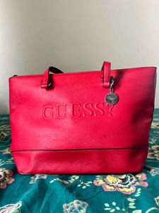 Authentic Guess Red Tote Bag