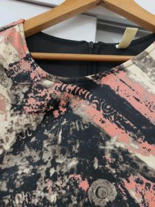 Abstract Print Sleeveless Dress