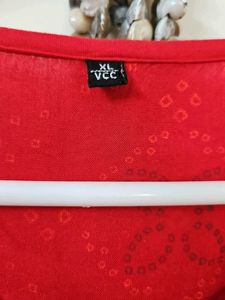 Red Printed Kurta