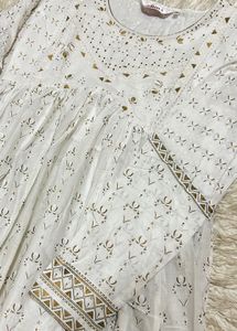 Biba Viral off white Anarkali suit