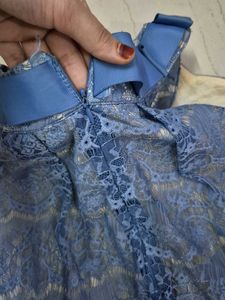 Blue Lace Maxi Dress