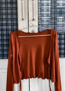 Chic Rust Cardigan