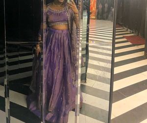 Tissue Lehenga with stiched blouse