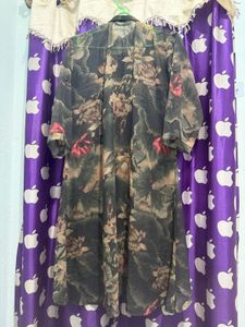 Elegant Floral Print Mesh shirt