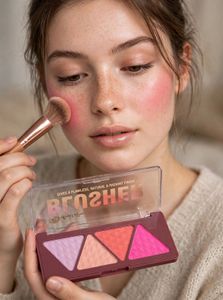🌸 ANGEL ROSE 4-SHADE POWDER BLUSH PALETTE 💗