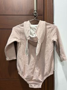 Baby Girl's Cozy Hoodie Romper
